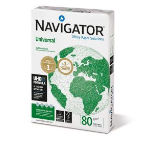 Caixa Papel Navigator A4 80g ﻿(500 Folhas/Resma) - 5 resmas
