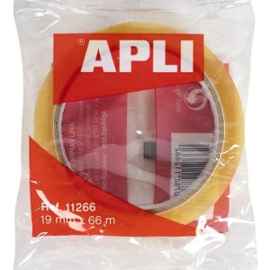 Caixa Rolo Fita Cola Transparente Apli 66x19mm - 8 unidades
